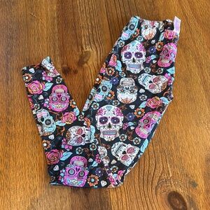 Colorful Skull Print Women’s Leggings